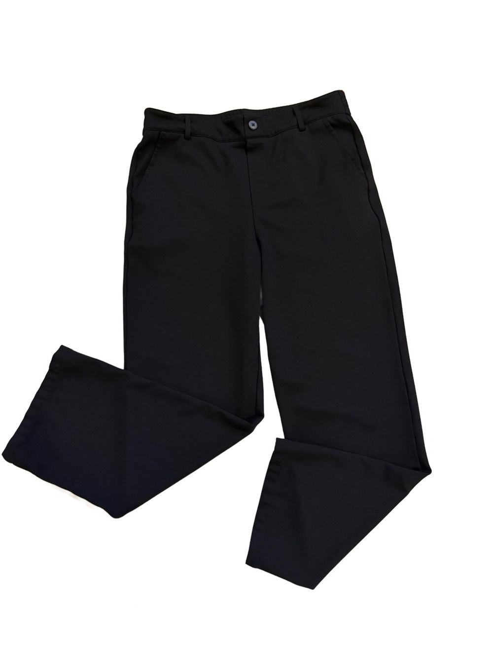 Bamans Pull-On Ponte Work Dress Pants Black Size L / 12 Stretch Comfy Workwear